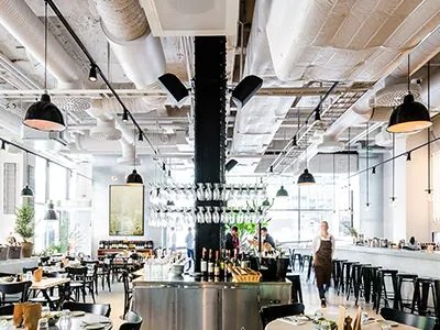 豪运国际助力斯德哥尔摩的法国工业风餐厅Usine